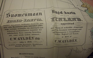 Gylden : Suomenmaan korko-kartta 1850 (näköispainos)
