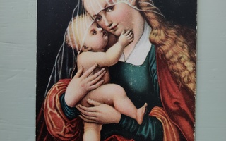 Vanha postikortti Madonna ja lapsi