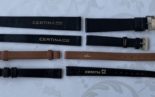 Certina, Tissot ja Zenith rannekkeet.