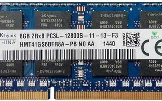 8 Gb DDR3 SODIMM muisti kannettaviin Low Voltage