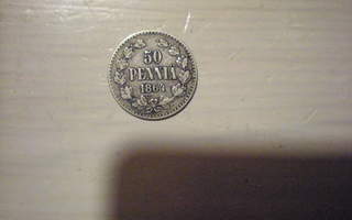 50 penniä 1864