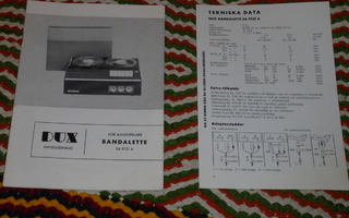 Kelanauhuri DUX Bandaletta SA 9121 A käyttöopas ,manuaali