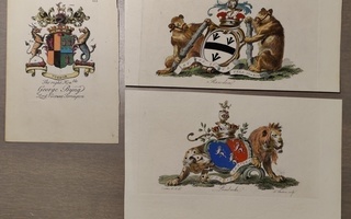Kolme merkittävää heraldista etsausta 1600-1700 -luvuilta