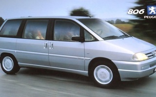 1989 Peugeot 806 tila-auto esite - suom -  KUIN UUSI