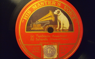 78 rpm  JACQUES THIBAUD, violin with piano