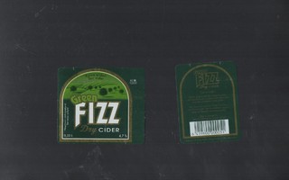 Chymos juomat / Olvi. Green FIZZ Dry Cider  Etiketti  1998