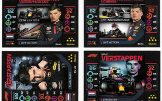 Max Verstappen Turbo Attax  Formula 1 - 4 kpl