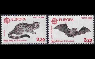 Ranska 2546-7 ** Europa luonnonsuojelu (1986)