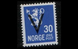 Norja 248y ** V-merkki 30 öre ei vesileimaa (1941)