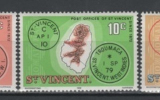 (S1724) SAINT VINCENT, 1982 (Map of Saint Vincent). MNH**