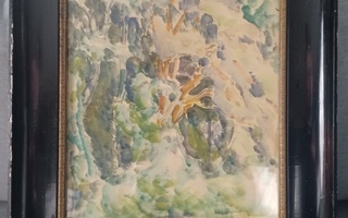 Verner Thomé 1921. Akvarellimaisema