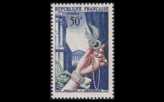 Ranska 999 ** Vientiteollisuuden tukeminen 50 Fr (1954)