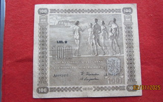 100  MARKKAA  1939  Litt. D  A - SARJA