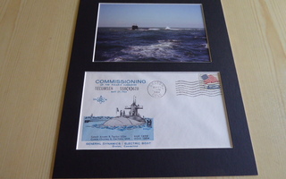 Tecumseh sukellusvene valokuva ja FDC paspis 20 cm x 25 cm