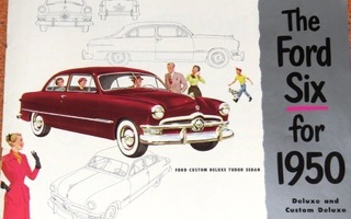 1950 Ford Custom Six PRESTIGE esite - KUIN UUSI - 12 sivua