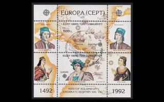 Turkki Kypros 332-3BL10 o Europa Amerikan löytäminen (1992