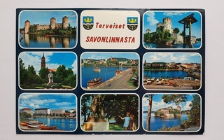 Vanha postikortti – Terveiset Savonlinnasta (60/70-luku)