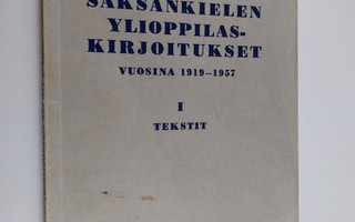 Eino Miettinen : Saksankielen ylioppilaskirjoitukset vuos...