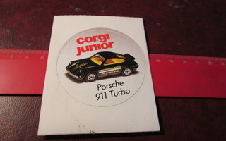 Corgi junior Porrche 911 Turbo pikku auto tarra