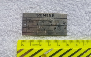 Vanha metallikilpi Siemens