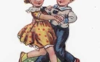 Z&M / Pallomekkoinen tyttö tanssii pojan kanssa. 1930-40-l.