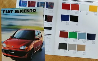 1998 Fiat Seicento värikartta  esite - KUIN UUSI