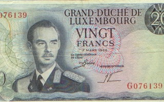Luxemburg 20 fr 1966