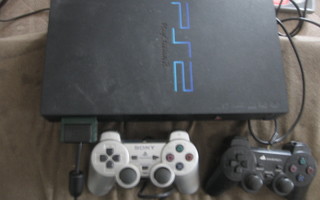 Playstation 2 + 2 ohjainta + muistikortti + 11 peliä