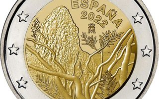 2€ Juhlaraha Espanja 2022 Garajonayn kansallispu