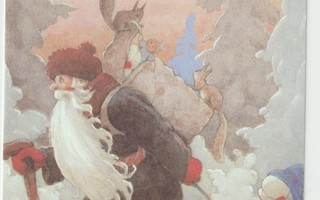 Rudolf Koivu :Joulupukki vetää rekeä  (R)