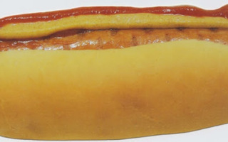 Hot dog (muotoonleikattu kortti)