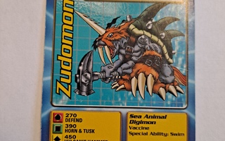 Zudomon 1999 bandai digimon card