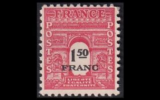 Ranska 655 ** Riemukaari 1.50 Fr (1944)
