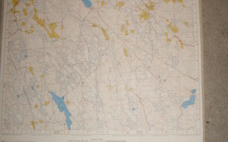 Pylkönmäki TIMPERSUNTTI  Topografinen kartta 72x54cm