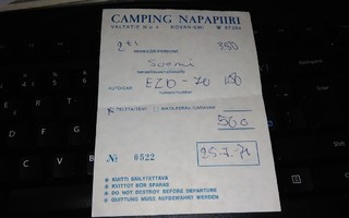 Rovaniemi Camping Napapiiri Kuitti PK150/11