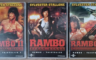 RAMBO 1, 2 ja 3 - Dvdeet [original suomi dvd:eet]