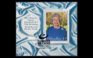 Gibraltar 971BL45 o Kuningatar Elizabeth II 75v (2001)