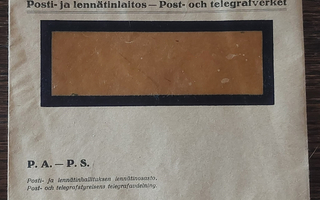 Posti- ja lennätinlaitos. Kuori, lupakirja ja kuuntelulupa