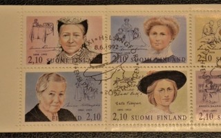 V16 Suomalaisia naisvaikuttajia 1992, fdc o,Lape 1176 - 1181