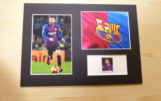 Messi FC Barcelona valokuvat ja postimerkki paspiksessa