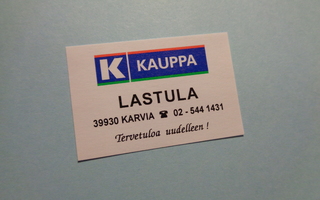 TT-etiketti K Kauppa Lastula, Karvia