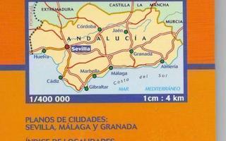 Andalusian alueen maantiekartta 1/400000