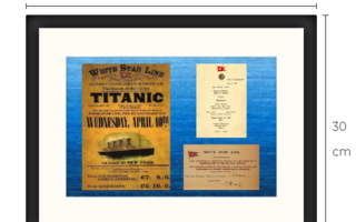 Uusi RMS Titanic taulu kehystetty