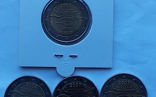 SUOMI 2007 2 €  KOLIKKO ITSENÄISYYS 90 V