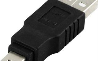 Deltaco USB 2.0 Adapteri A uros - Mini B uros *UUSI*