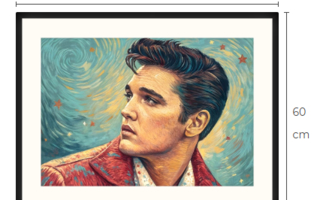 Uusi Elvis Presley Limited Edition taulu 60 cm x 80 cm