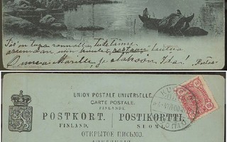 1900 maisema postikortti Kuopiosta