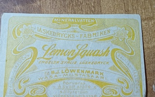Lemon B.J.Löwenmark Waasa-Mustasaari etiketti.
