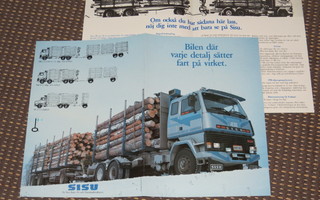1985 Sisu SM tukkiauto esite - KUIN UUSI - kuorma-auto truck