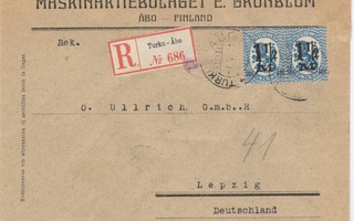 1921 1,5/50 pari R-kirje Saksaan